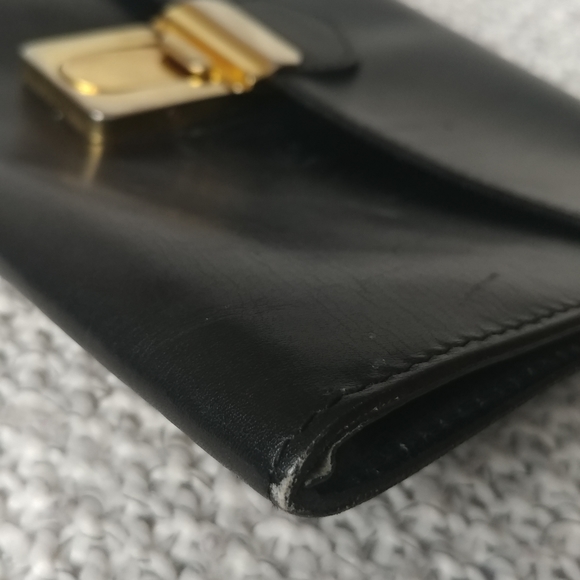 ⭐Givenchy Vintage Black Smooth Leather Clutch - Picture 9 of 9